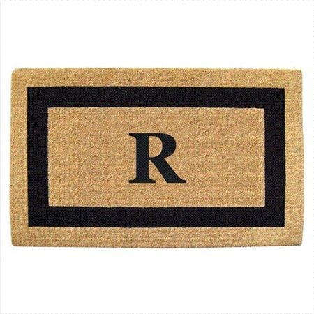 NEDIA HOME Nedia Home 02020S Single Picture - Black Frame 22 x 36 In. Heavy Duty Coir Doormat - Monogrammed S O2020S